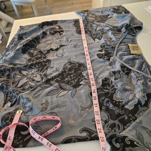 Free For Humanity Size XL Made In Italy Gray Lagenlook 3/4 Sleeve Top Pullover - Picture 6 of 8